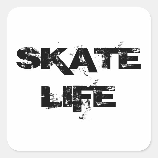 PEGATINA CUADRADA PEGATINAS SKATE LIFE (Anverso)