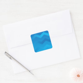 Pegatina Cuadrada Pegatinas sobre Chevron Azul