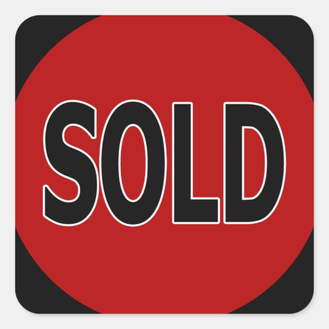 Pegatina Cuadrada Pegatinas vendidos en plaza (Anverso)