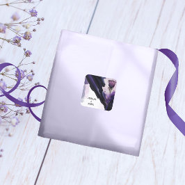 Pegatina Cuadrada Pegatinas Vivid Violet Rosa Wedding