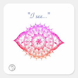 Pegatina Cuadrada Pegatinas y etiquetas con energía Chakra