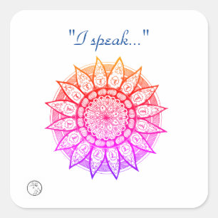 Pegatina Cuadrada Pegatinas y etiquetas con energía Chakra