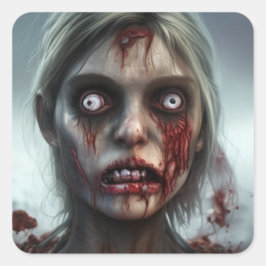 Pegatina Cuadrada pegatinas zombies