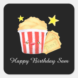 Pegatina Cuadrada Película Noche De Cine Y Entradas