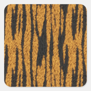 Pegatina Cuadrada Pelo de tigre