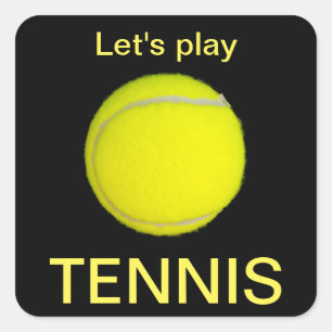 Pegatina Cuadrada Pelota de tenis
