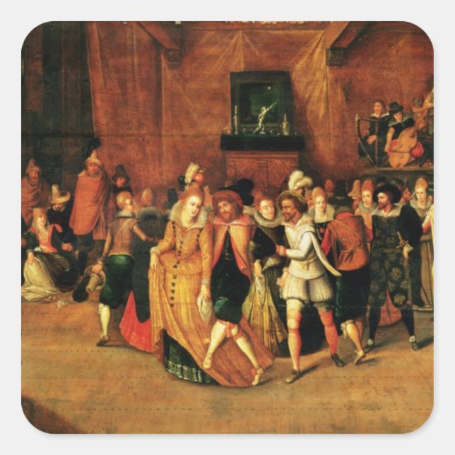 Pegatina Cuadrada Pelota durante el reinado de Enrique III, 1574-162 (Anverso)