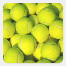 Pegatina Cuadrada Pelotas de tenis