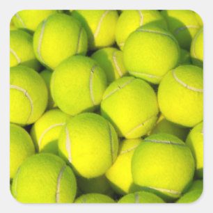 Pegatina Cuadrada Pelotas de tenis