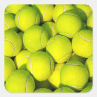 Pegatina Cuadrada Pelotas de tenis