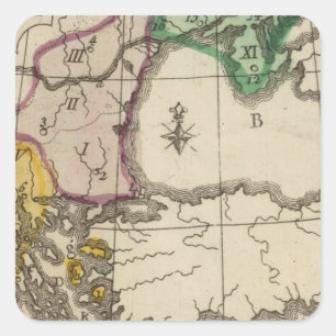 Pegatina Cuadrada Península balcánica 3