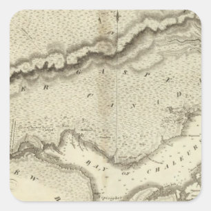 Pegatina Cuadrada Península de Gaspe