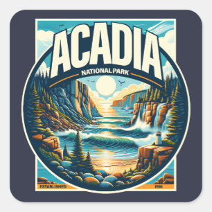 Pegatina Cuadrada Península de Qatar en Doha