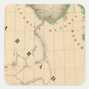 Pegatina Cuadrada Península de Ungava y Labrador septentrional