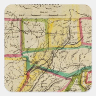 Pegatina Cuadrada Pennsylvania 1818 Edition