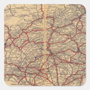 Pegatina Cuadrada Pennsylvania 5