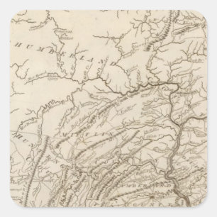 Pegatina Cuadrada Pennsylvania 5