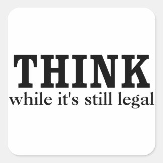 PEGATINA CUADRADA PENSAR