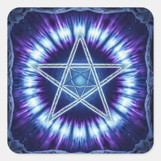 Pegatina Cuadrada Pentacles4Pagans (Anverso)