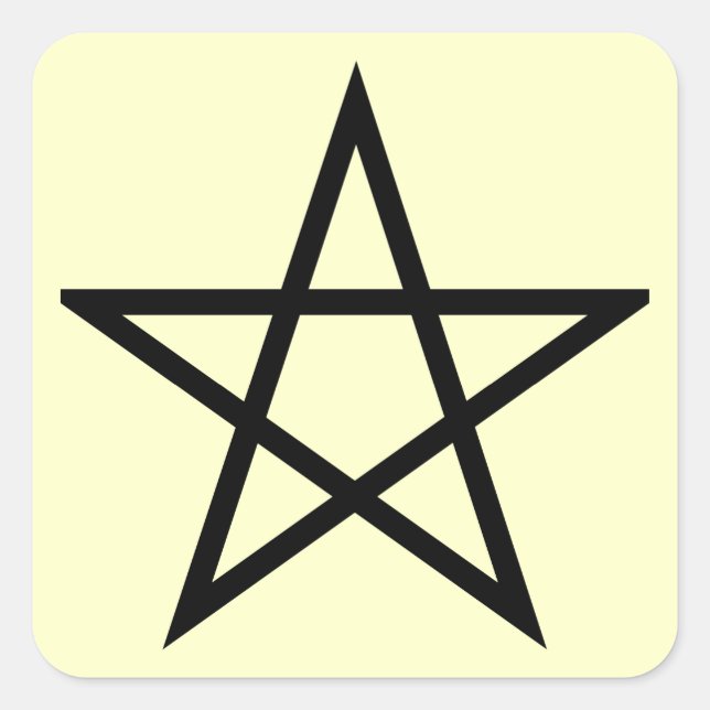 Pegatina Cuadrada pentagram (Anverso)