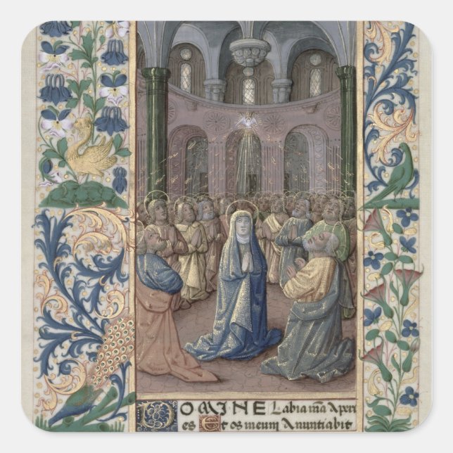 Pegatina Cuadrada Pentecostés (Anverso)