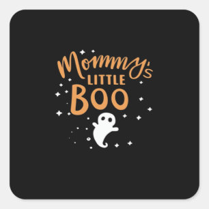 Pegatina Cuadrada Pequeña boo de mamá - Feliz Halloween