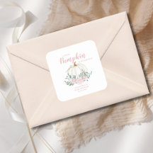 Pequeña Calabaza Rosa Floral Baby Shower