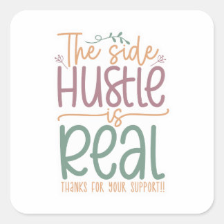 Pegatina Cuadrada Pequeña Empresa Gracias A Los Pegatinas