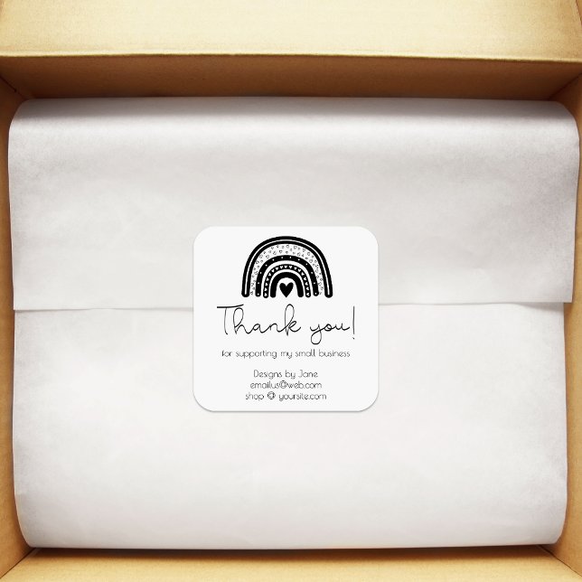 Pegatina Cuadrada Pequeñas empresas gracias a Rainbow Modern persona (Subido por el creador)