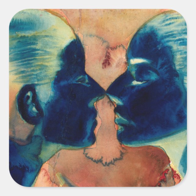 Pegatina Cuadrada Pequeño 2007 medio (Anverso)