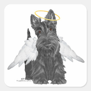 Pegatina Cuadrada Pequeño ángel Scottie