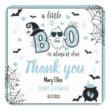 PEQUEÑO BOO BLUE HALLOWEB BABY SHOWER GRACIAS