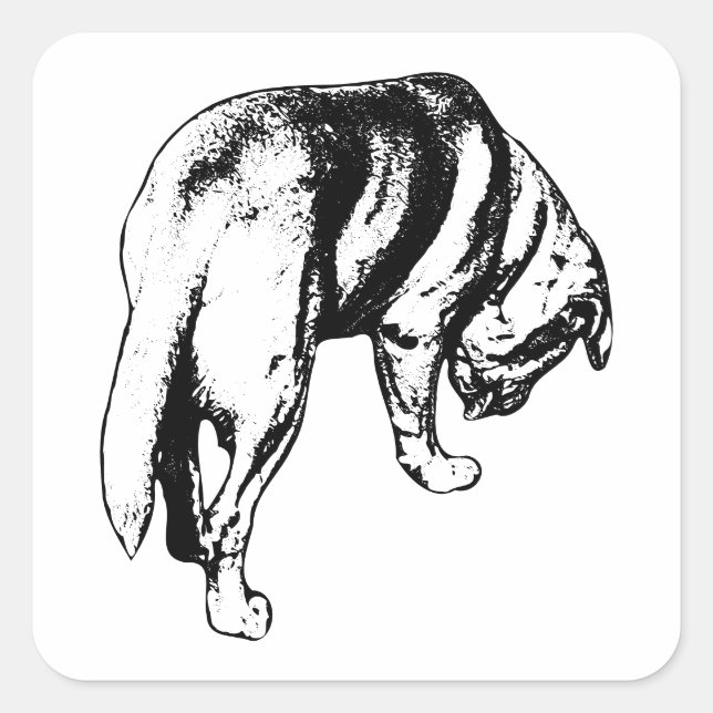 Pegatina Cuadrada Pequeño Investigador (Anverso)