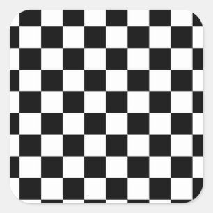 Pegatina Cuadrada Pequeño modelo del tablero