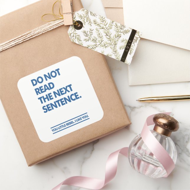 Pegatina Cuadrada Pequeño rebelde (Regalar)