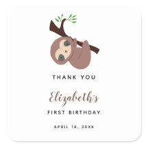 Pequeño Slote Primer Cumpleaños Animal Adorable Ka