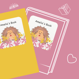 Pegatina Cuadrada Pequeño y lindo cobertor este libro pertenece al s