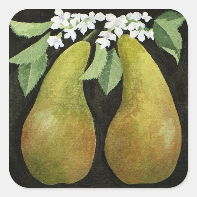 Pegatina Cuadrada Peras 2013 (Anverso)