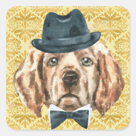 Pegatina Cuadrada Percibir a los Pegatinas de laboratorio