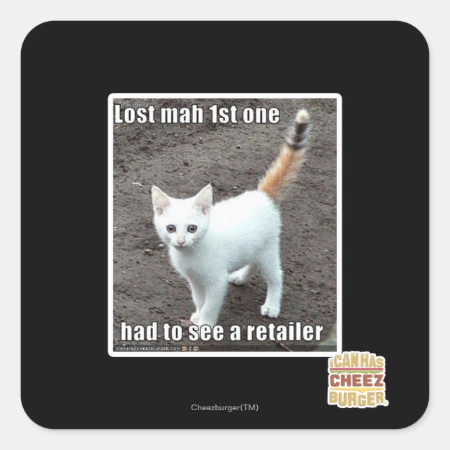 Pegatina Cuadrada Perdido Mah 1.ᵉʳ (Anverso)