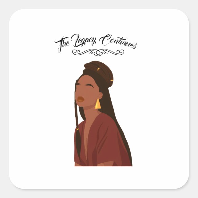 Pegatina Cuadrada Perfect for Black History Month 2026 celebration (Anverso)