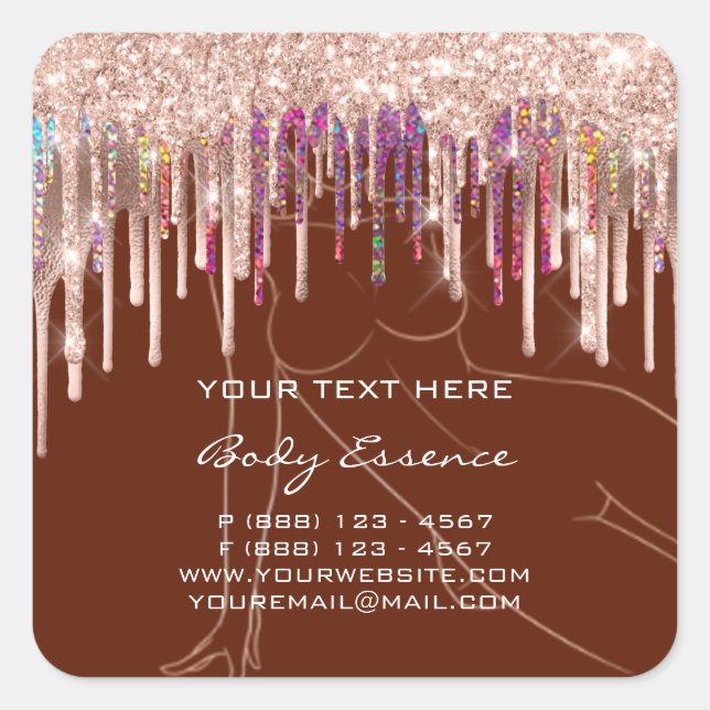 Pegatina Cuadrada Perforación del cuerpo modelado Jabón Balm Cosméti (Anverso)