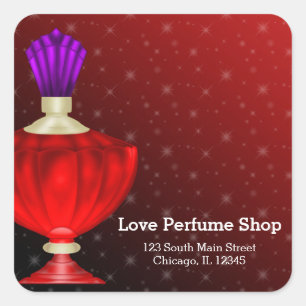 Pegatina Cuadrada Perfume