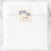 Periwinkle Floral Blooms Nombre personalizado mode