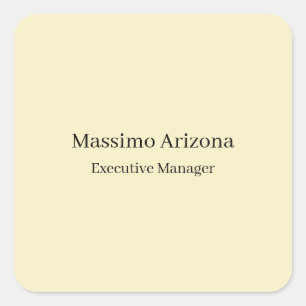 Pegatina Cuadrada Perla Dorada Liso Profesional Moderno Minimailst