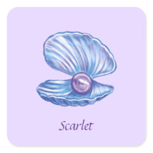 Perla personalizada del océano (púrpura)