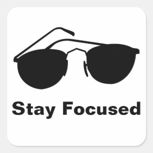 Pegatina Cuadrada Permanecer centrado en 2024