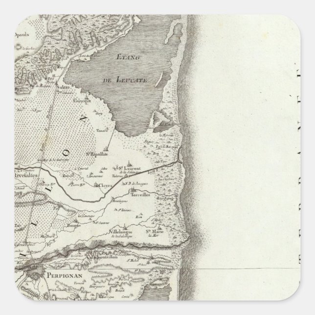 Pegatina Cuadrada Perpiñán (Anverso)