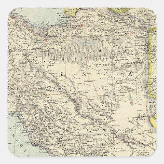 Pegatina Cuadrada Persia (Anverso)