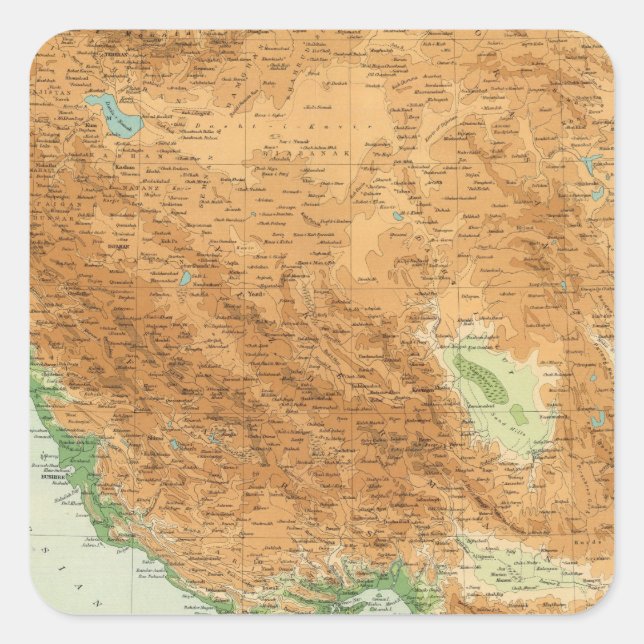 Pegatina Cuadrada Persia 2 (Anverso)